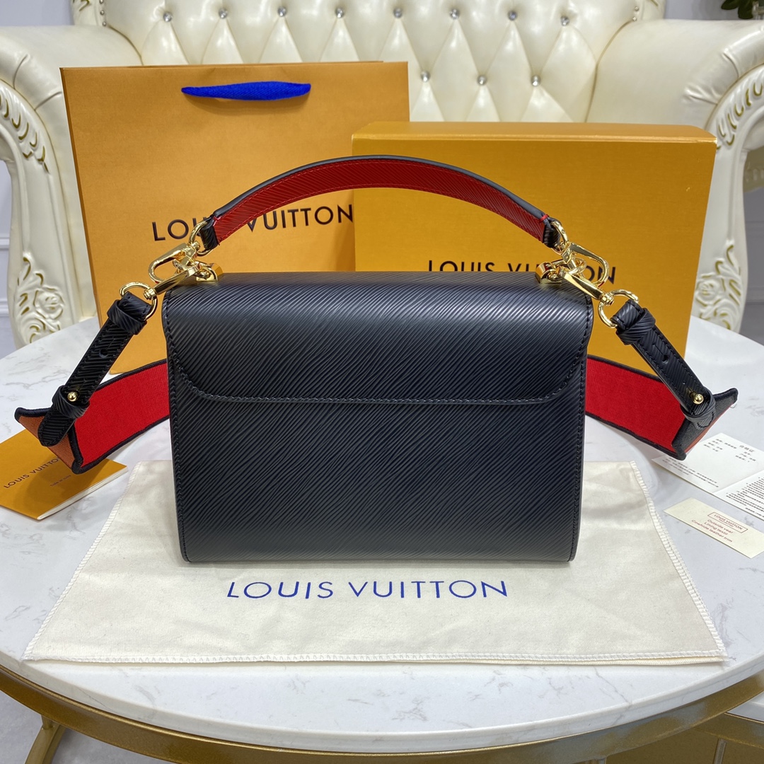 Louis Vuitton TWIST MM Handbag Epi Leather M59027 Black